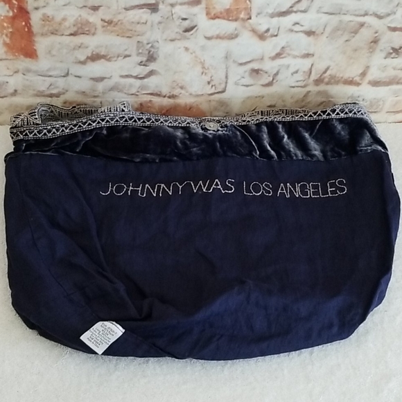 New Johnny Was Kasumi Embroidered Velvet Tote Bag - Picture 11 of 14